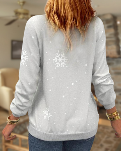 Océane Dubois® | Elegante Sweater met kerstprint