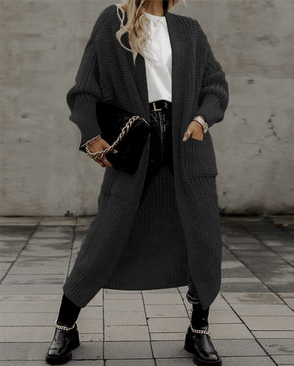 Léa Blanchet® | Gebreide stijlvolle lange jas