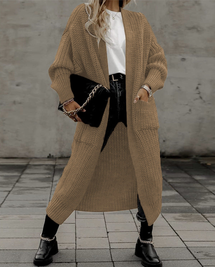 Léa Blanchet® | Gebreide stijlvolle lange jas