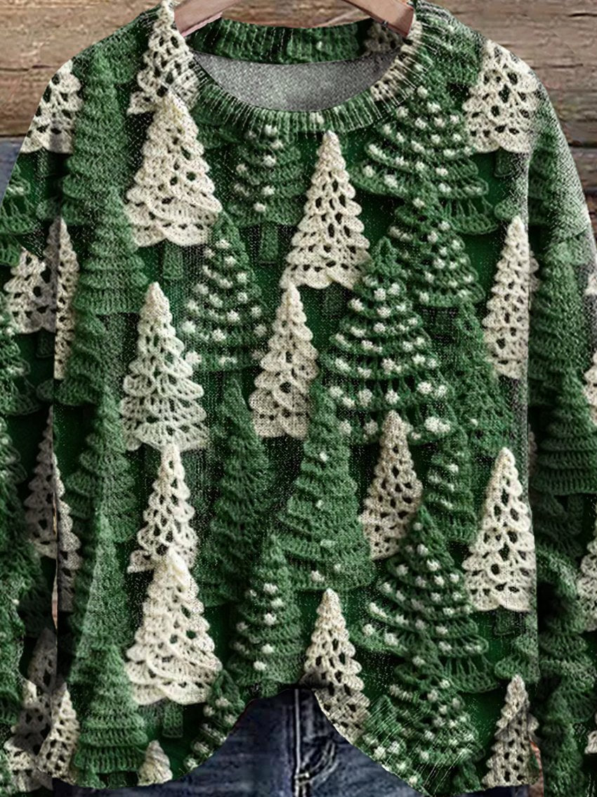 Léa Blanchet®| Sweater met kerstboomprint