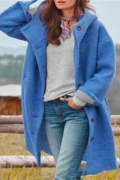 Élodie Lavin® | Elegante jas in effen kleur
